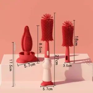 Cepillo Kit de Limpieza para Tetero: ¡Mantén la Higiene de tu Bebé! - Cepillo kit de limpieza para teteros