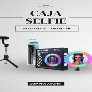 CAJA SELFIE (PALO SELFIE + ARO): ¡Tus mejores selfies al alcance de tu mano! - CAJA SELFIE (PALO SELFIE+ARO)