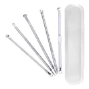 Extractor de Espinillas de Acero Inoxidable: Set x 5 - Extractor Espinilla Acero Inox Set x 5