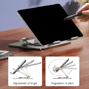 Soporte Plegable para Tablet Metálico: ¡Elegancia y funcionalidad al alcance de tus manos! - soporte plegable para tablet metálico