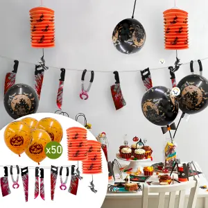 Kit Decoración Halloween Farol KITH: ¡Ilumina tu Fiesta con Estilo! - Kit Decoración Halloween Farol KITH