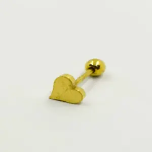 PIERCING DORADO CORAZON PLANO: Un Toque de Amor para Tu Estilo - PIERCING DORADO CORAZON PLANO