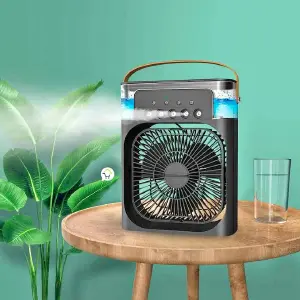 Ventilador Doble y Difusor de Aroma: Refresca y Perfuma tu Espacio - Ventilador doble y difusor de aroma