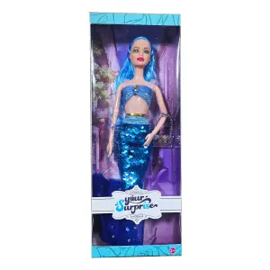 Muñeca Princesa Sirena: ¡Sumérgete en la Magia! - Muñeca Princesa Cola Sirena Escamas Colo