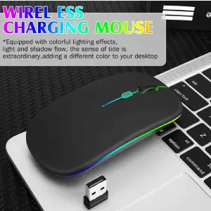 Mouse Inalámbrico Recargable LED W07: ¡Experimenta la Comodidad y Precisión! - Mouse Inalámbrico Recargable Led W07