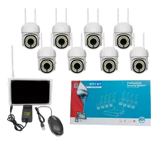 Kit NVR 8 Canales Exteriores con Cámaras 2MP: Seguridad Total para su Hogar o Negocio - Kit NVR 8 Canales Exteriores Cámaras 2Mp