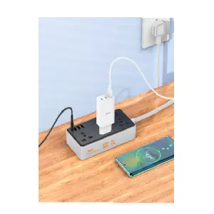 Multicontacto 7 Entradas 3 USB 1 Tipo C: ¡Organiza tus dispositivos con estilo! - Multicontacto 7 Entradas 3 Usb 1 Tipo C