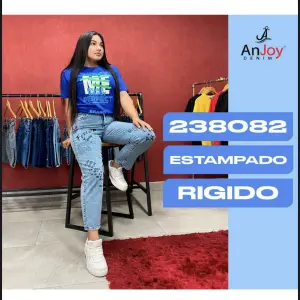 Jeans Estampado Rígido Ref. 238082: Estilo y Durabilidad en Uno - Jeans estampado rígido ref 238082