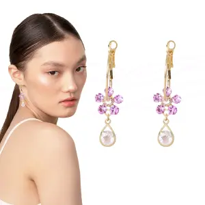 Pendientes De Cristal Fashion Flower: Elegancia y Sofisticación - Pendientes De Cristal Fashion Flower