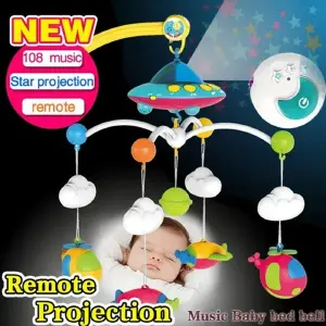 Movil Musical Cuna Bebe Con Proyector Y