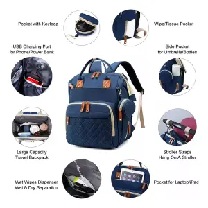 Morral Pañalera Tipo Cuna con Cambiador: ¡La solución definitiva para padres modernos! - Morral Pañalera tipo cuna con Cambiador