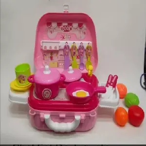 SET COCINA INFANTIL PORTÁTIL PARA NIÑAS: ¡Diversión y Creatividad en Cualquier Lugar! - SET COCINA INTANTIL PORTATIL PARA NIÑAS
