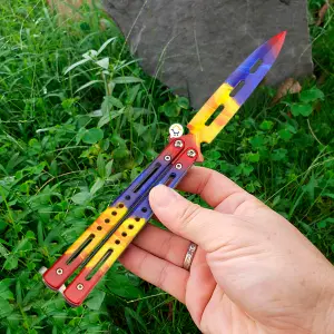 Navaja Mariposa Sin Filo K019: Elegancia y Seguridad en un Diseño Único - Navaja Mariposa Sin Filo Cuchillo K019