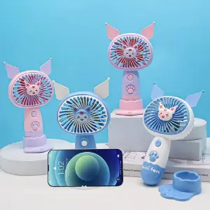 Ventilador Portátil Hello Kitty: ¡Frescura y Estilo a Dónde Vayas! - Ventilador portátil  sonrío hello kitty