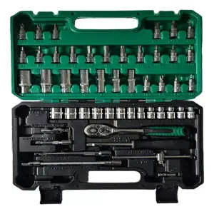 Juego de Copas y Ratchet de 53 Piezas 1/4" - Juego de  Copas y Ratchet 53 pcs 1/4