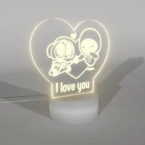 Lámpara Base LED Corazón Wall-e Eva V30: Ilumina tu hogar con estilo - Lampara Base Led Corazon Wall-e Eva V30