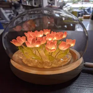 Lámpara de Noche Tulipán Redonda: Ilumina tus Sueños - Lámpara De Noche De Tulipán Redonda