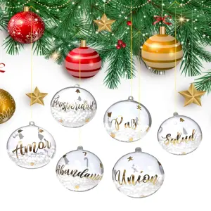 Esfera Personalizada Con Deseos Navideños: Un Regalo Mágico - Esfera Personalizada Con Deseos Navidad