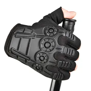 Guantes Medio Dedo Moto Tácticos AHY02: Máxima Protección y Control - Guantes Medio Dedo Moto Tácticos AHY02