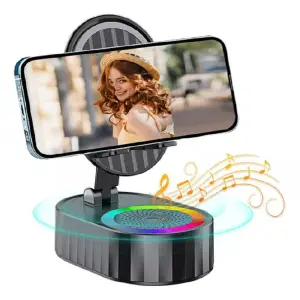 SOPORTE PARA CELULAR CON PARLANTE RGB: ¡Eleva tu Experiencia! - SOPORTE PARA CELULAR CON PARLANTE RGB