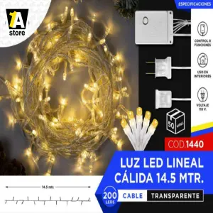 Luz Led Lineal Navideña de 14.5 Metros: Ilumina tu Navidad - Luz Led Lineal 14.5 Metros Navideña Cabl