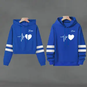 BusoBuzo: Siente la comodidad con nuestra sudadera CORAZÓN BLANCO AZUL REY - BusoBuzo, Hoodie CORAZON BLANCO AZUL REY