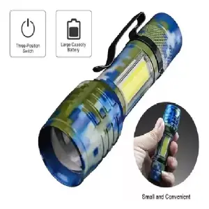 Linterna LED Cree COB Recargable USB 5V: Ilumina tu camino con potencia y duración - Linterna Led Cree Cob Recargable Usb 5v