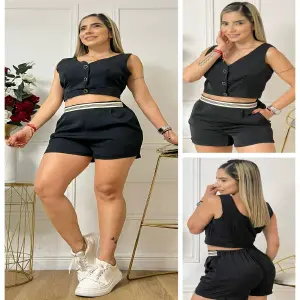 Conjunto Short Miami 6521: Elegancia y Comodidad - CONJUNTO SHORT MIAMI 6521