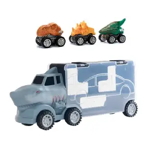 Camión Tractomula Tiburón: ¡El Dino de los Vehículos! - Camión Tractomula Tiburon Vehiculos Dino