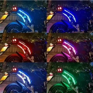 2 Piezas de Tira de Luz LED para Motos: Ilumina tu Camino - 2 piezas de tira de luz LED para MOTOS