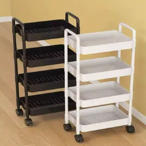 Carrito Rodante Multiusos de 4 Niveles: ¡Organización y Estilo en un Solo Producto! - Carrito rodante multiuso de 4 niveles