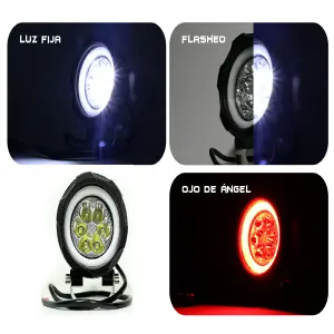 EXPLORADORA LED 3" CON OJO DE ANGEL PAR: Ilumina tus caminos con potencia y estilo - EXPLORADORA LED 3" CON OJO DE ANGEL PAR