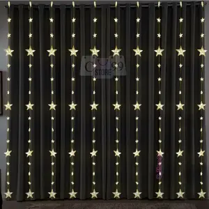Cascada de Luces LED para Navidad: 3m x 2m de Magia - Cascada 3mx2m Estrellas Luces Navidad