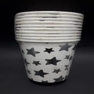 VASO ESTRELLA PLATEADO 7ONZ: Elegancia y Estilo en Cada Sorbo - VASO ESTRELLA PLATEADO 7ONZ