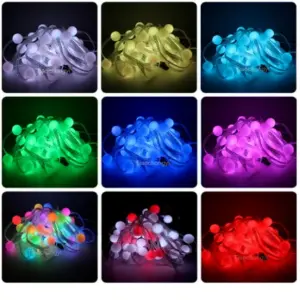 Luces Esféricas Navideñas LED Graduables: Ilumina tu Navidad con Estilo - Luces Esféricas Navideñas Led Graduables
