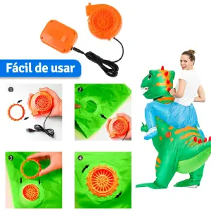¡Conviértete en un T-Rex con nuestro Disfraz Inflable! - Disfraz De Dinosaurio T-rex Inflable Mon