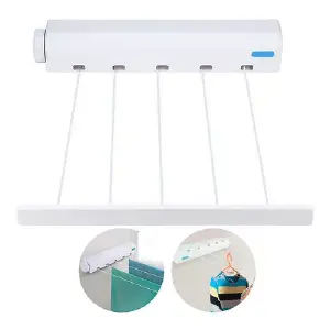 TENDEDERO RECTRACTIL PARA ROPA: ¡Organización y Espacio Optimizados! - TENDEDERO RECTRACTIL PARA ROPA