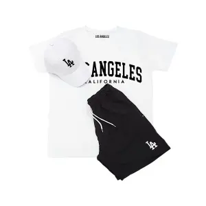 Conjunto Deportivo Los Ángeles: Camiseta, Pantaloneta y Gorra - Camiseta+ Pantaloneta+ Gorra,Los Angeles