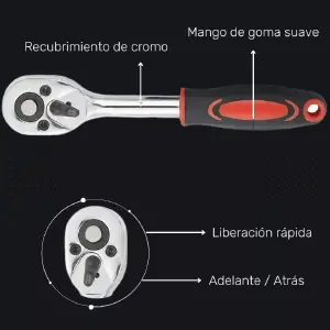 Juego de Llaves de Tubo de 46 Piezas: ¡Tu Taller Completo! - Juego de llaves de tubo de 46 piezas