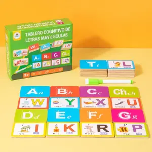 Tablero Cognitivo de Letras de Madera 3: ¡Aprende y juega! - tablero cognitivo de letras madera 3