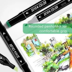 Set de 80 Marcadores Doble Punta Con Estuche: ¡Libera tu Creatividad! - Set 80 Marcadores Doble Punta ConEstuche