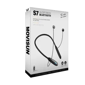 Audífonos Bluetooth Movisun S7 con Pantalla Integrada - Audífonos Bluetooth Movisun S7 Pantalla