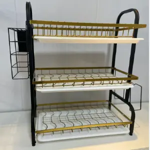 ESCURRIDOR DE PLATOS DE 3 NIVELES: ¡Organización y Estilo para tu Cocina! - ESCURRIDOR DE PLATOS DE 3 NIVELES