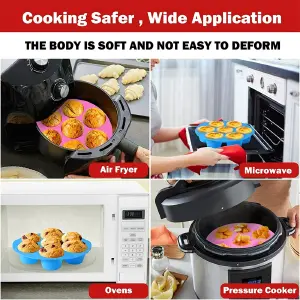 Molde para Cupcakes de Aire Frito - 21cm - 3 Unidades - Molde Air Fryer Cup Cake 21cm 3 UNIDADES