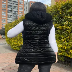 Chaleco acolchado largo N155: Cálido, cómodo y elegante - Chaleco acolchado largo N155