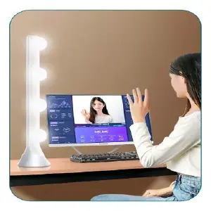 Lámpara de Mesa LED de Lujo para Tocador: Ilumina tu Elegancia - Lampara De Mesa Led Lujo Tocador 3 Tonos