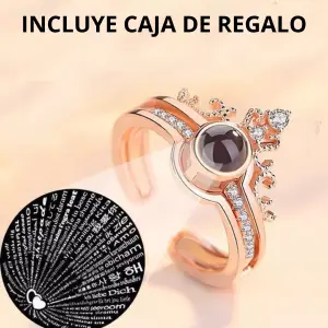 Anillo "Te Amo" en 100 Idiomas + Caja de Regalo - Anillo Te amo 100 idiomas +CajaRegalo SP