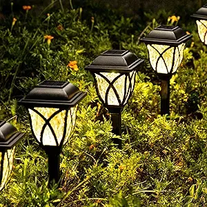 Ilumina tu jardín con estilo: Lámparas solares de 6 unidades - Lámpara x6 Unidades jardín panel solar