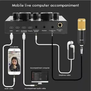 Micrófono Condensador con Tarjeta de Sonido: Graba como un Profesional - Micrófono condensador tarjeta de sonido