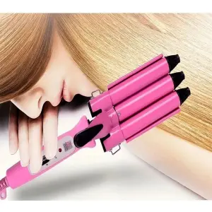 Pinza 3 Tubos para Cabello: Ondas de Sirena Perfectas - Pinza 3 tubos De Cabello Ondas De Sirena